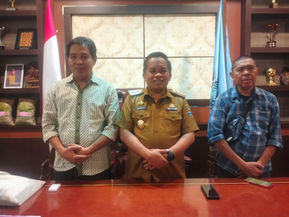 Pj Bupati Bupati Jeneponto,Terima Audensi Ketua PJI Sulsel di ruang Kerjanya.