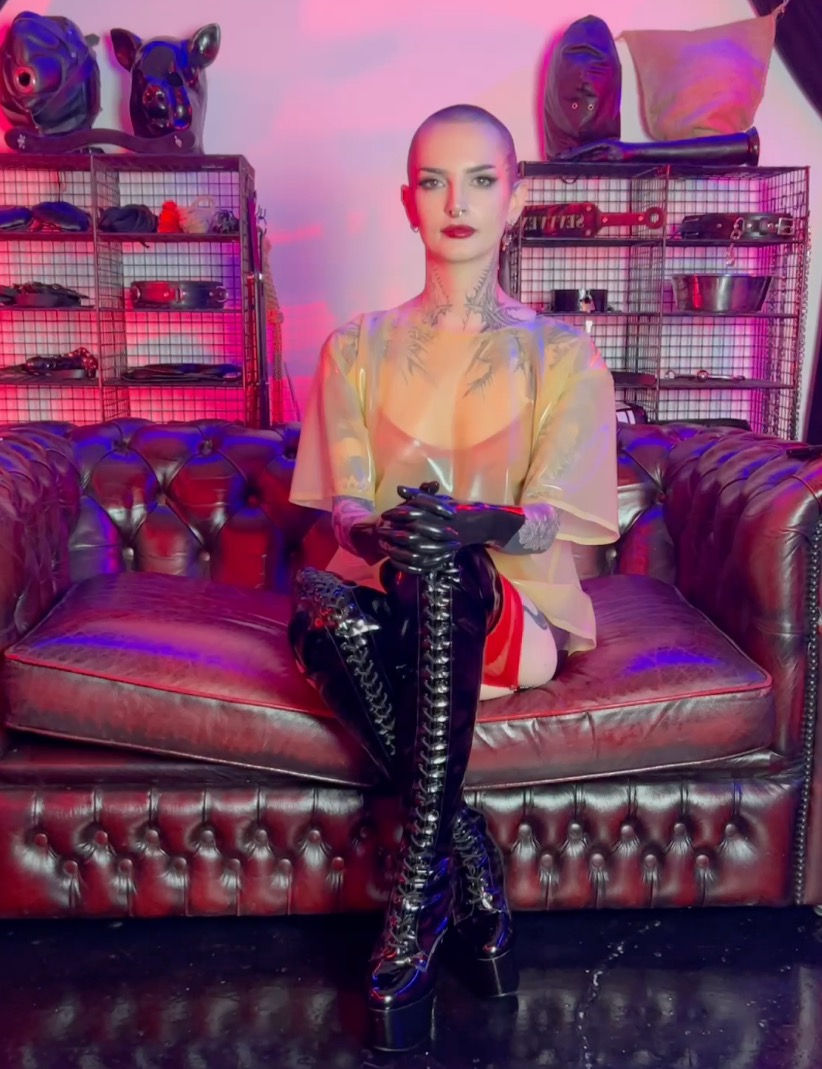 Miss Mina, medical fetish Dominatrix at London BDSM Studio