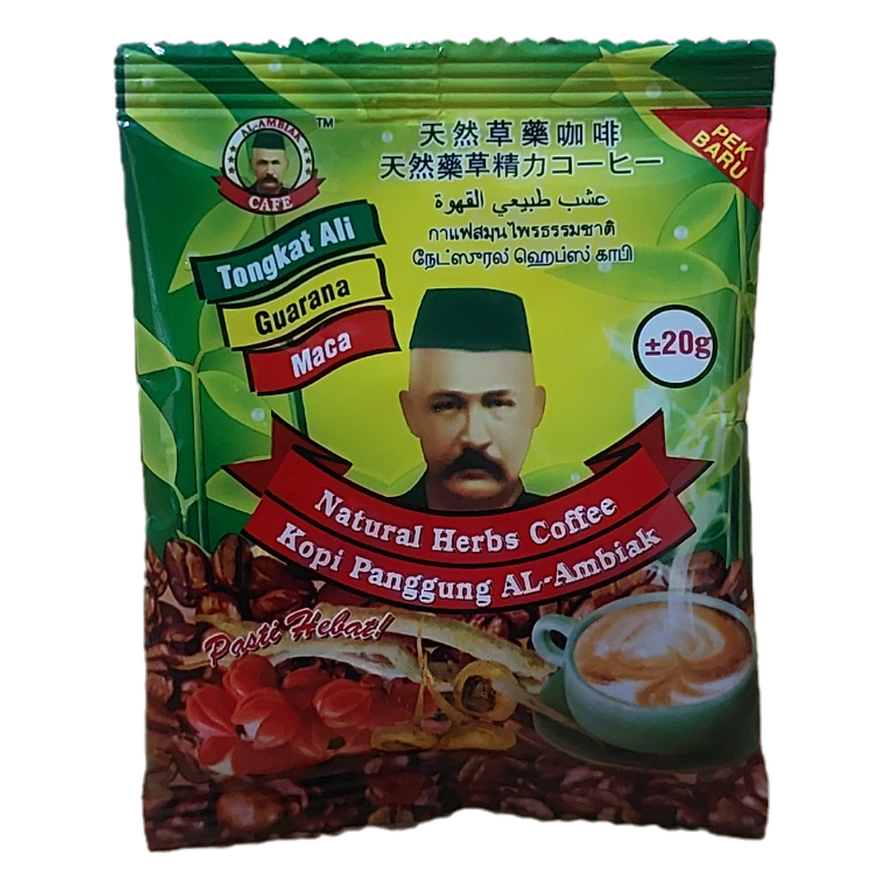 kopi panggung Al-Ambiak Herbal Coffee with Tongkat Ali, Maca Root & Guarana