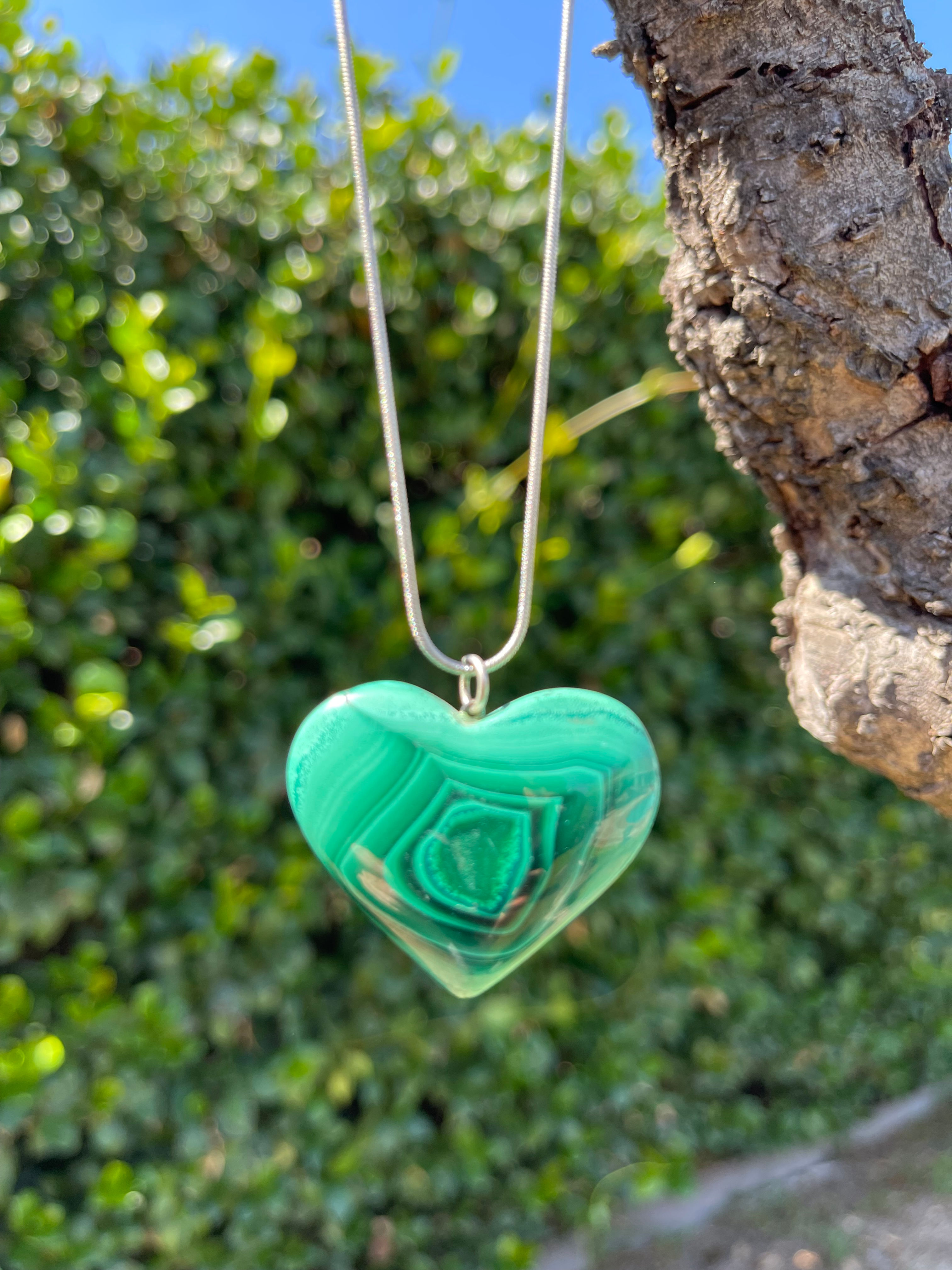 Malachite Heart Necklace