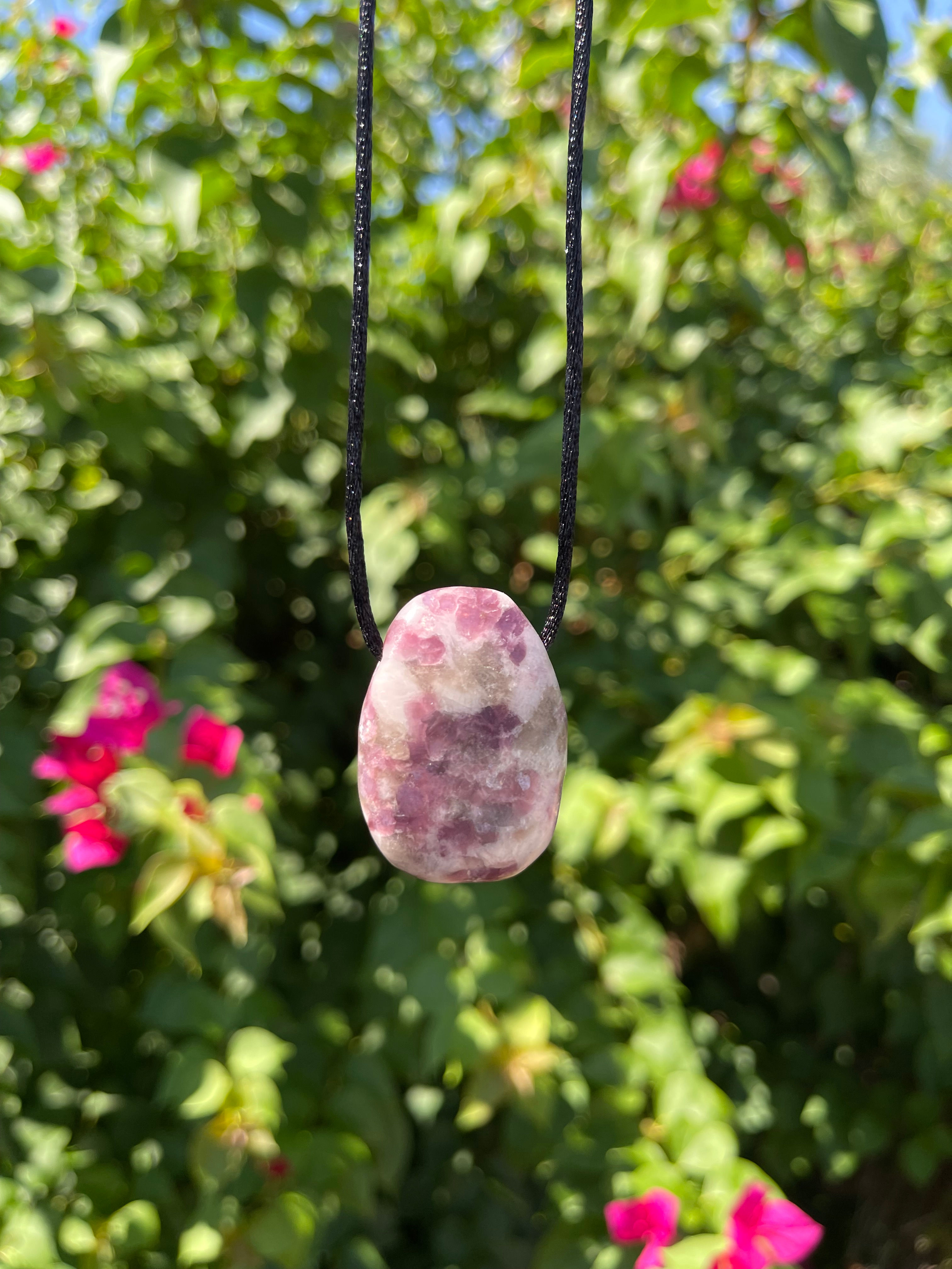 Lepidolite, Drilled Necklace