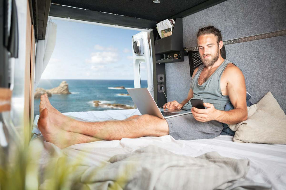 Van living working