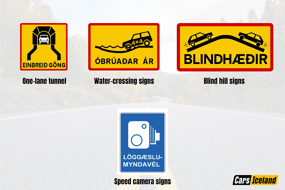 Road signs in Iceland