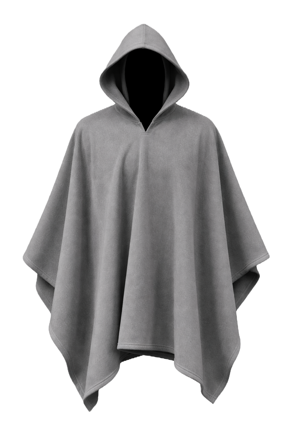 Wool Poncho Gray