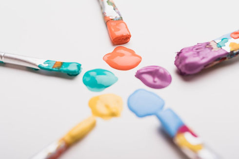 Craft Paint with Paintbrushes