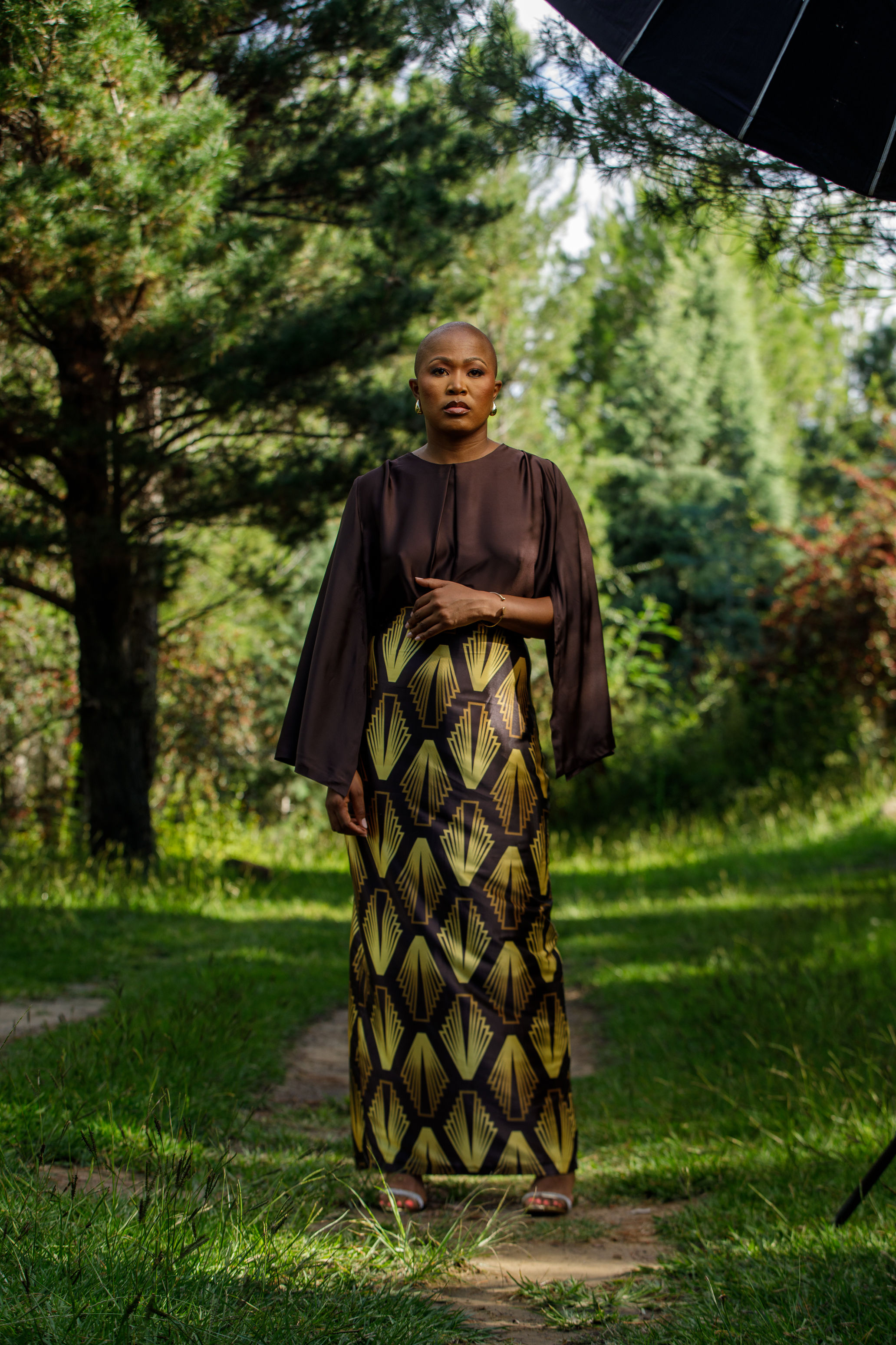 The Black and Gold Charmeuse Set