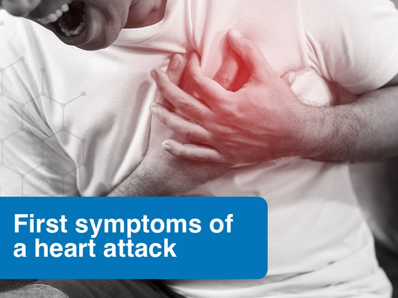 First symptoms of a heart attack