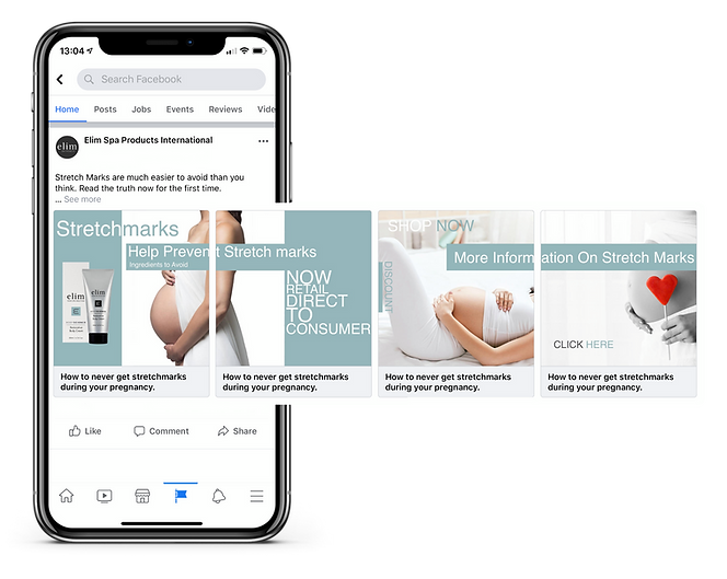 Facebook marketing campaign directed to website