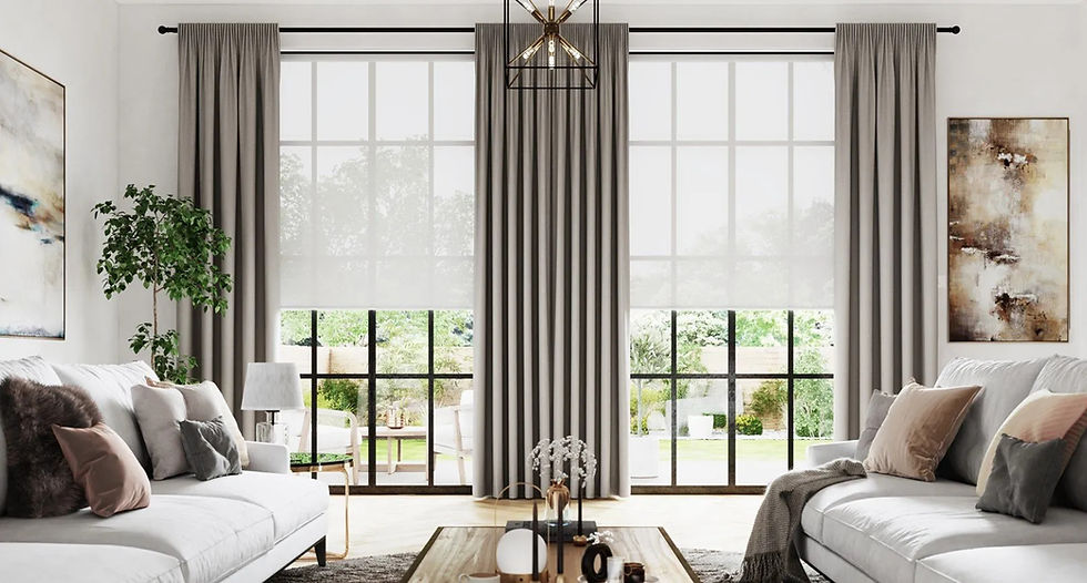 Drapery and Roller Shade