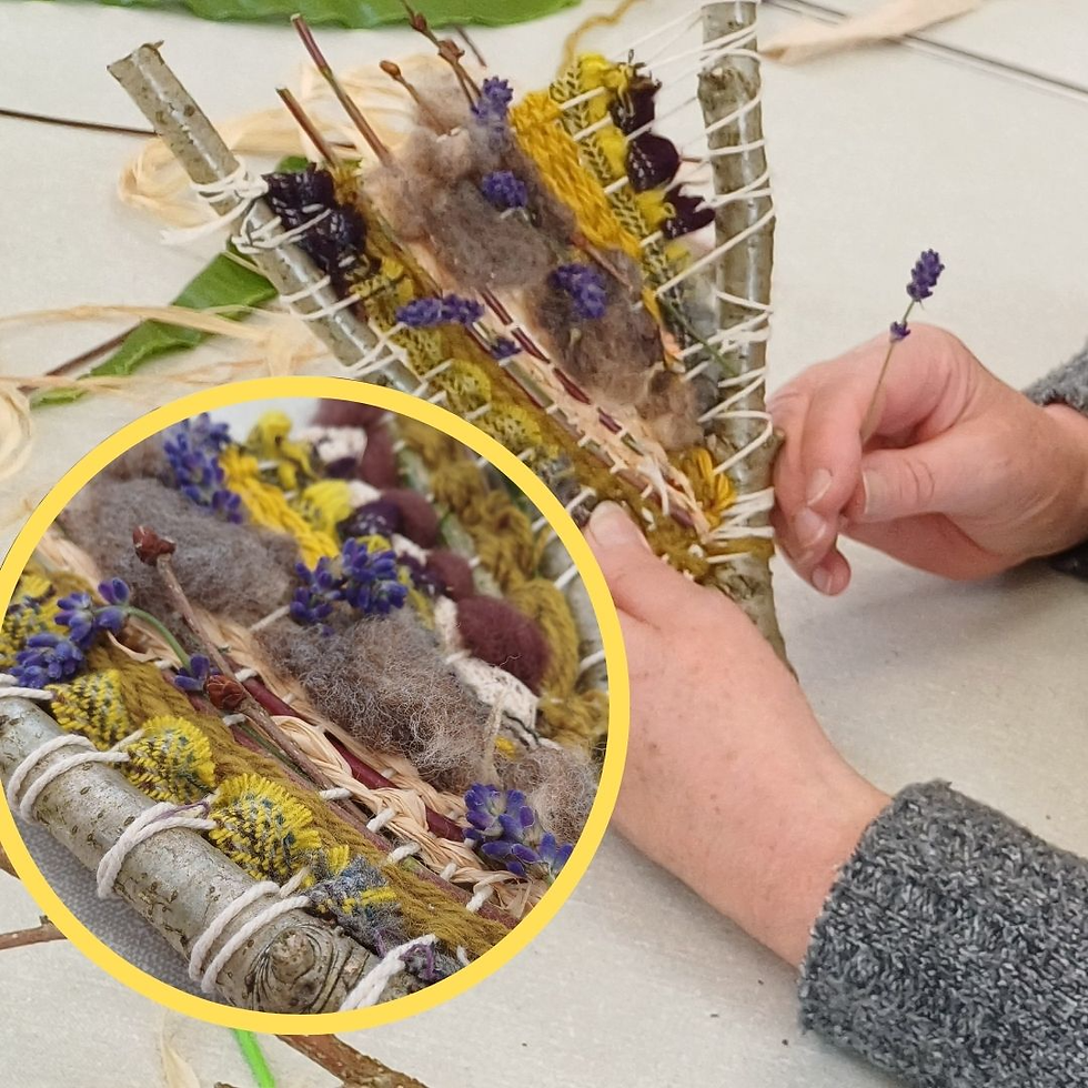 Weaving On A Twig Frame