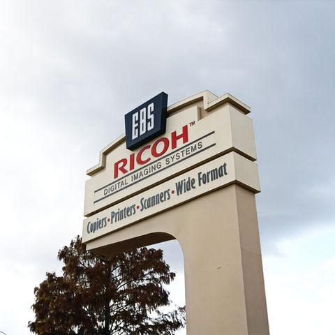 Outdoor view of EBS sign