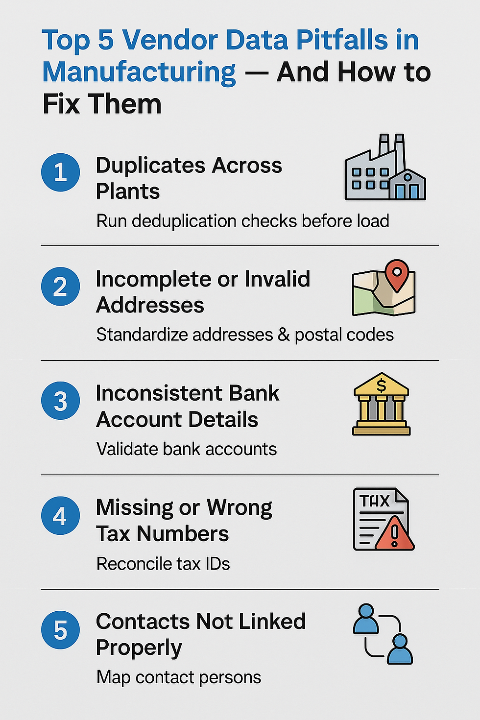 Vendor Data Pitfalls in Manufacturing
