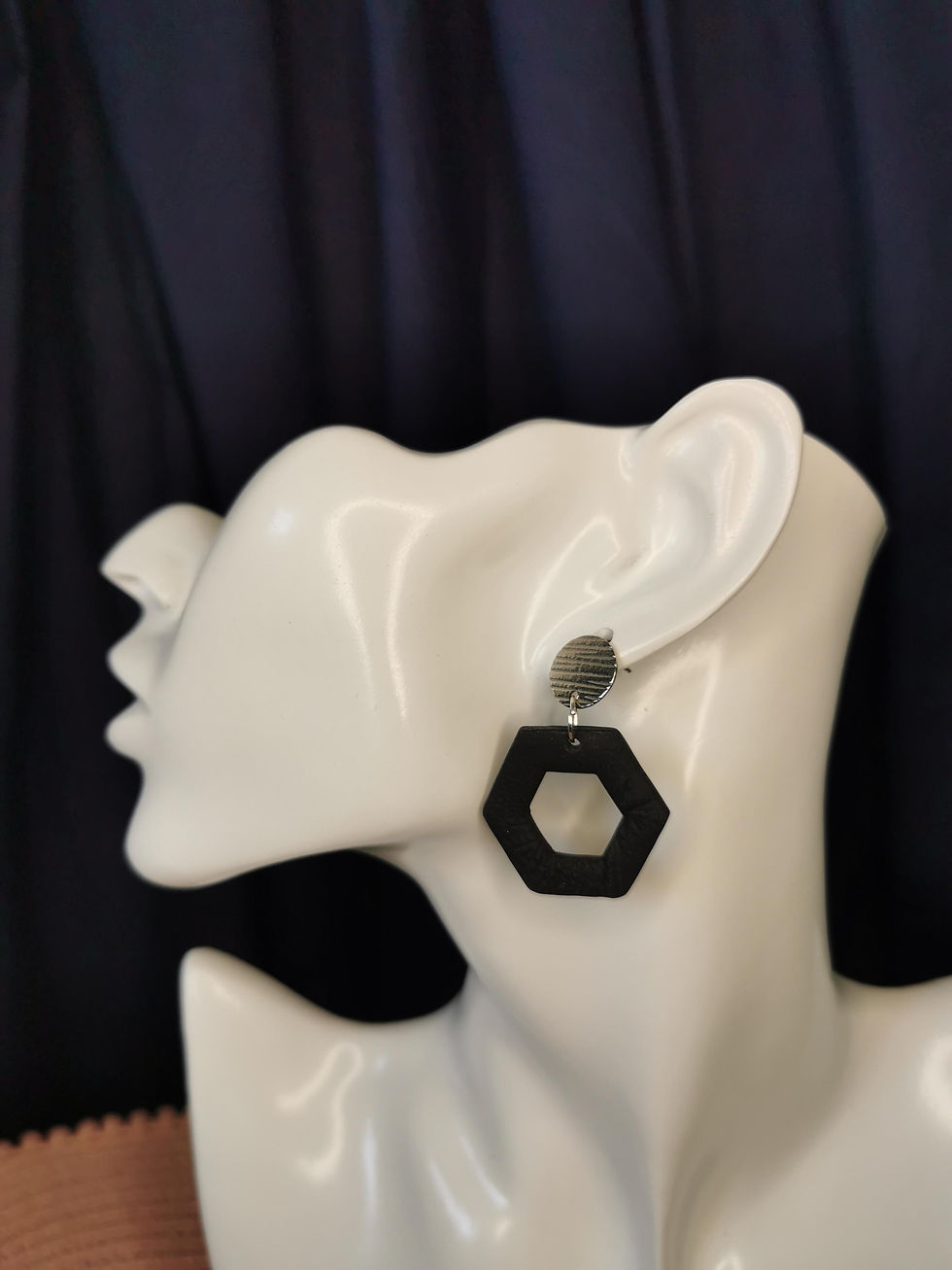 Clay Hexagon Earrings