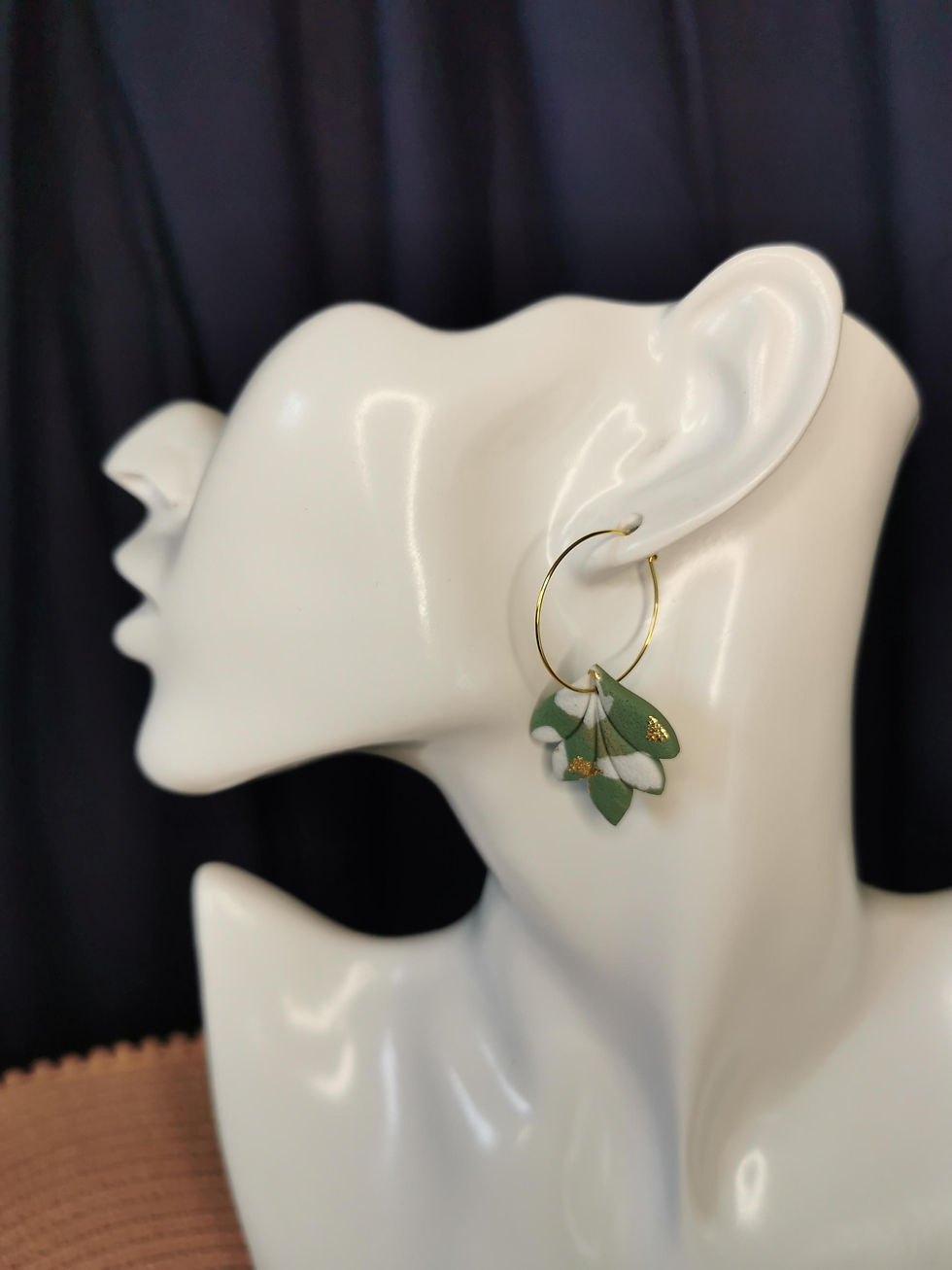 Clay Fleur Hoop Earrings