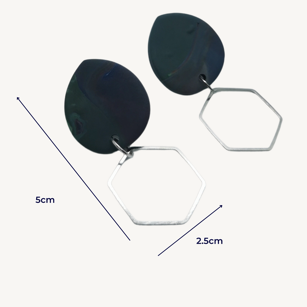 Thumbnail: Clay Pointed Circle Earrings