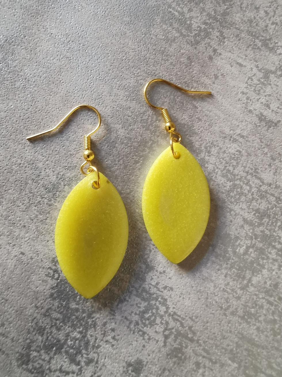 Resin Pointed Oval Earrings