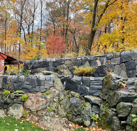 Terraced, Natural stone wall planters