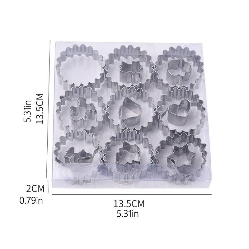 Thumbnail: 9-Piece Stainless Steel Christmas Cookie Cutter Set