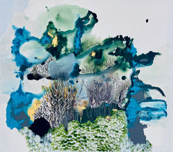 Sans titre, acrylique et encre sur toile