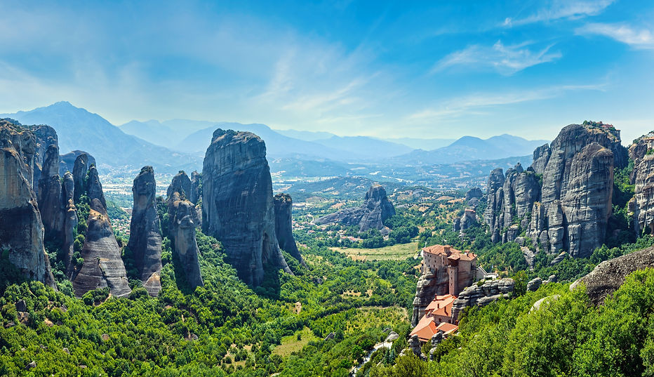 The Meteora - important rocky monasteries complex in Greece