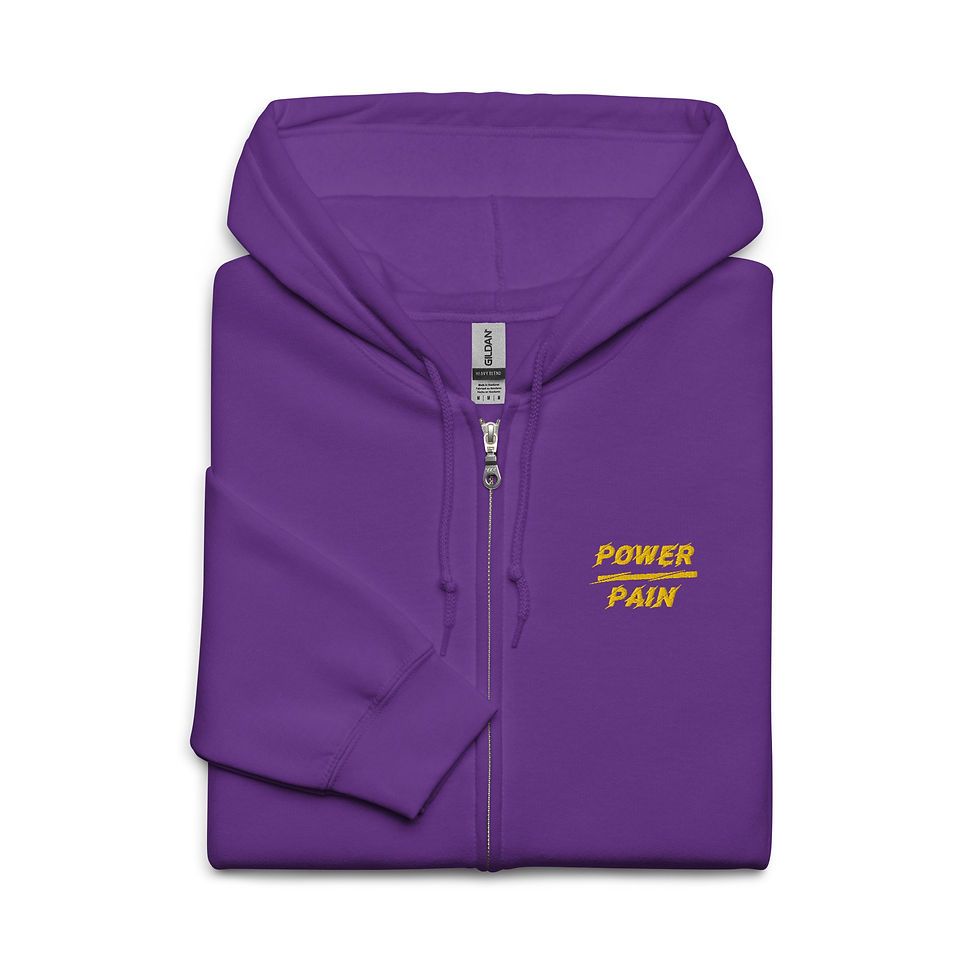 Thumbnail: Power/Pain Unisex Heavy Blend Zip Hoodie