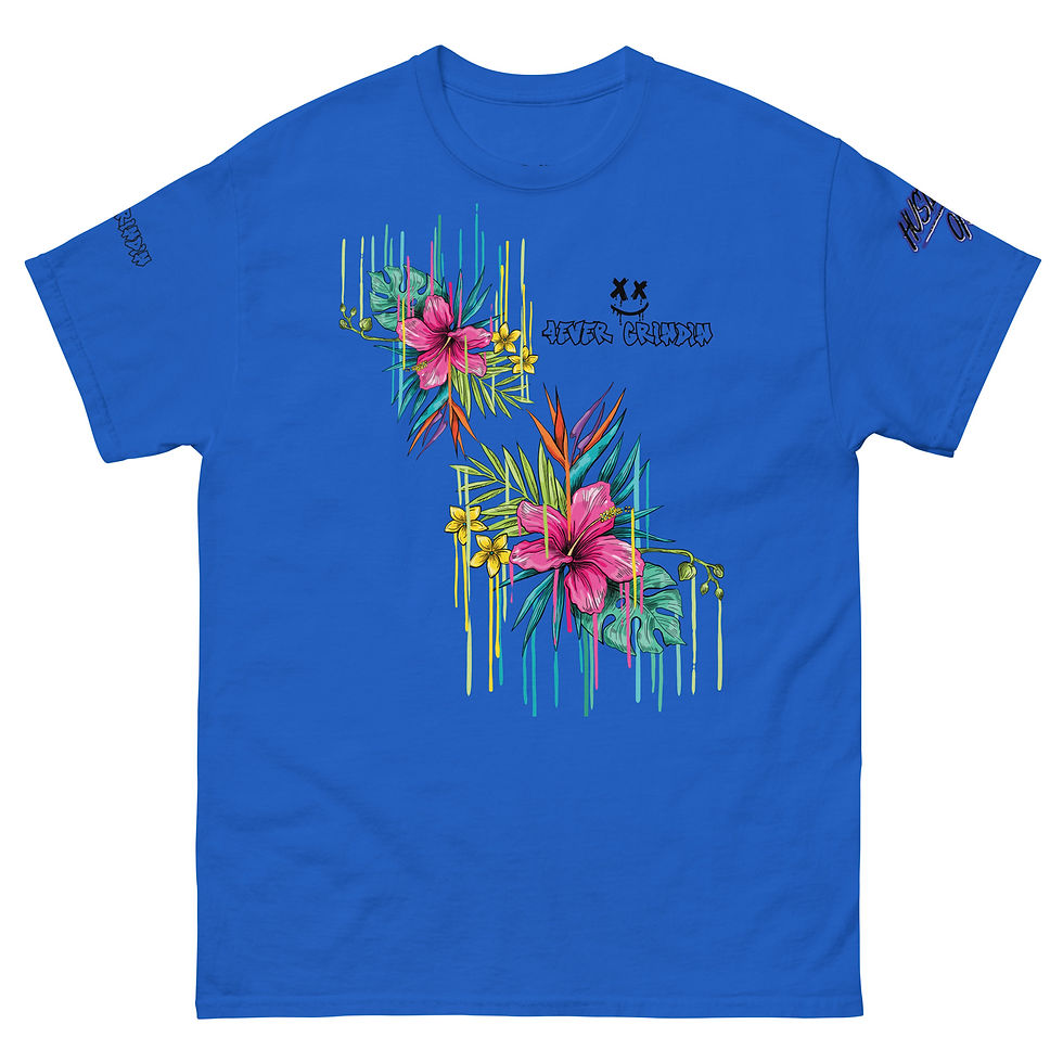 Thumbnail: XX Drippy Smile/Falling Flowers Unisex Classic Tee