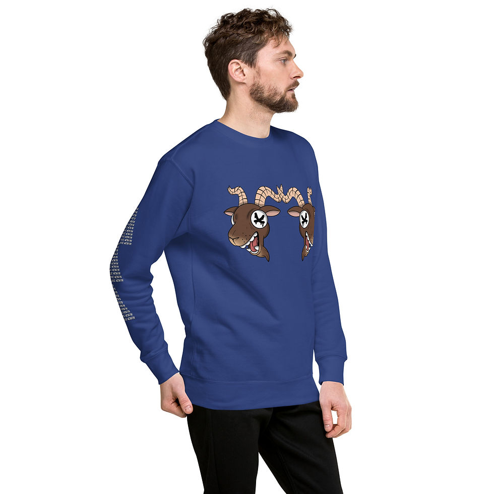 Thumbnail: Double GOAT Unisex Premium Sweatshirt