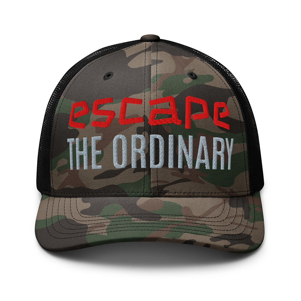 Escape The Ordinary Camouflage Trucker Hat