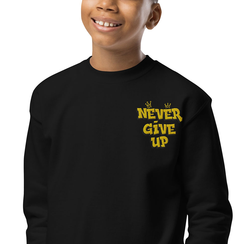Never Give Up Youth crewneck sweatshirt
