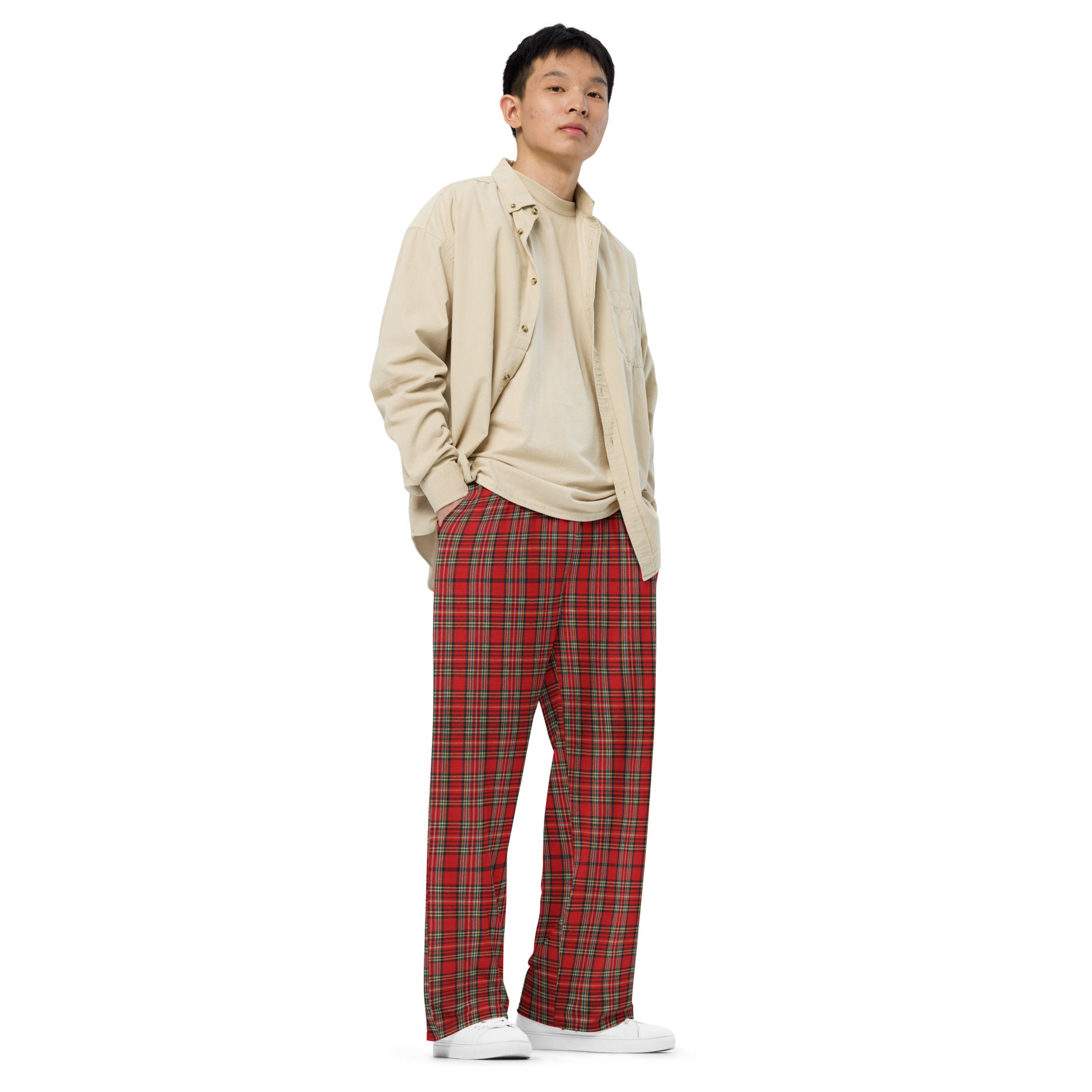 Flannel Is Life All-Over Print Unisex Wide-Leg Pants