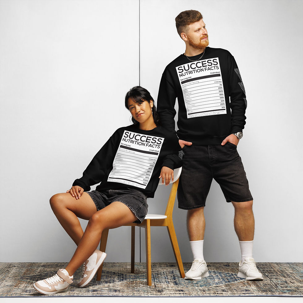Success Nutrition Facts Crew Neck SweatShirt