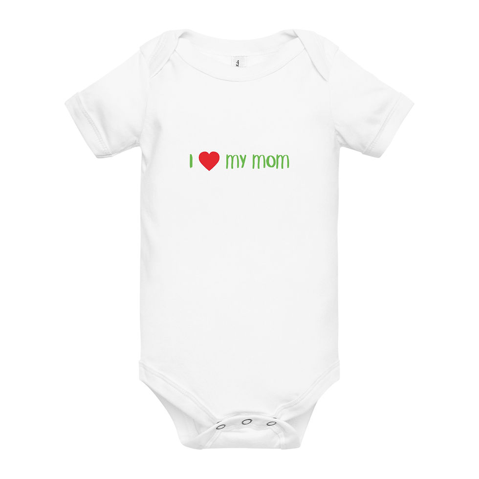Thumbnail: I Love My Mom Baby Short Sleeve One Piece