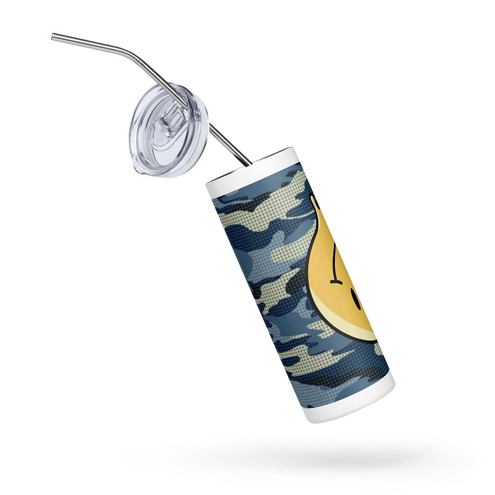 Thumbnail: Upside Down Dripping Smile Stainless Steel Tumbler