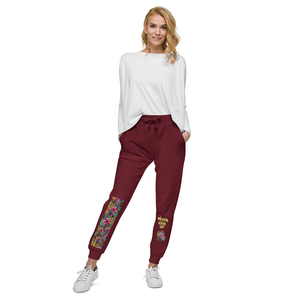 Thumbnail: Never Give Up Unisex Fleece SweatPants
