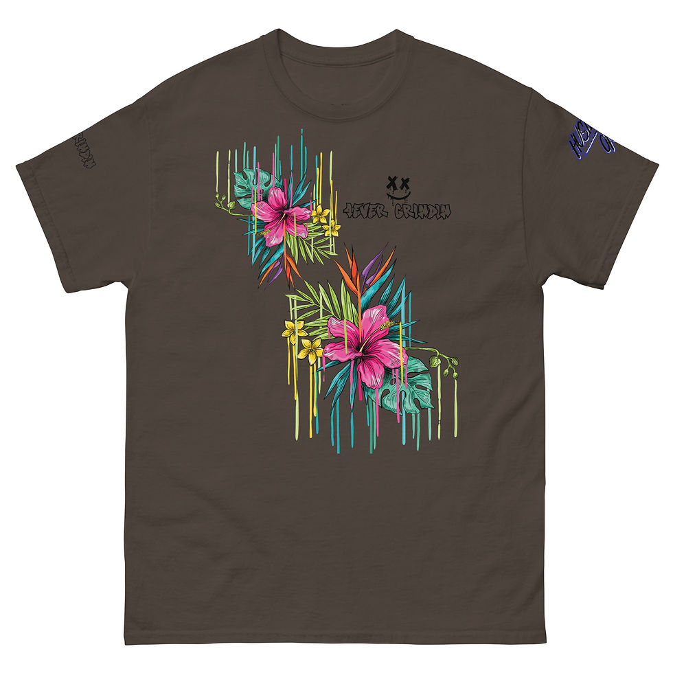 Thumbnail: XX Drippy Smile/Falling Flowers Unisex Classic Tee