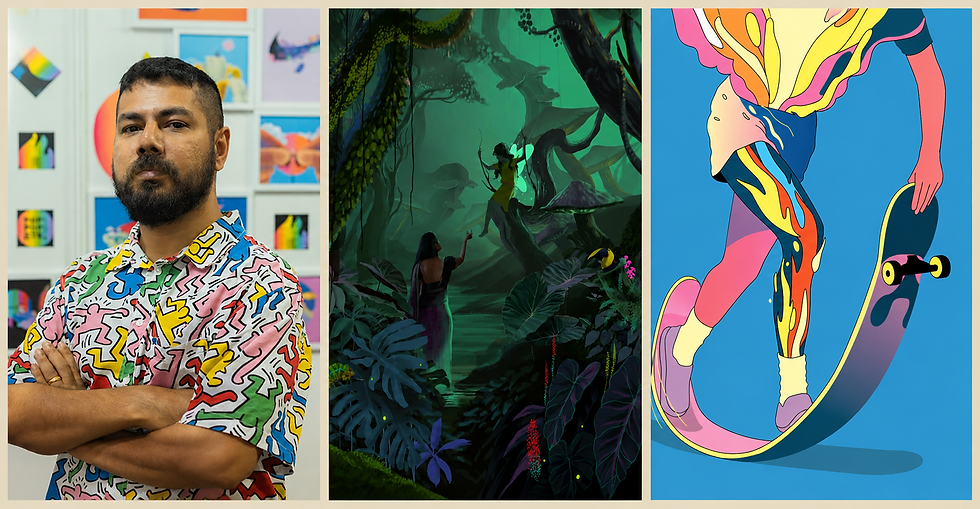 Painting Artist Elwin Charly, and his work styles.