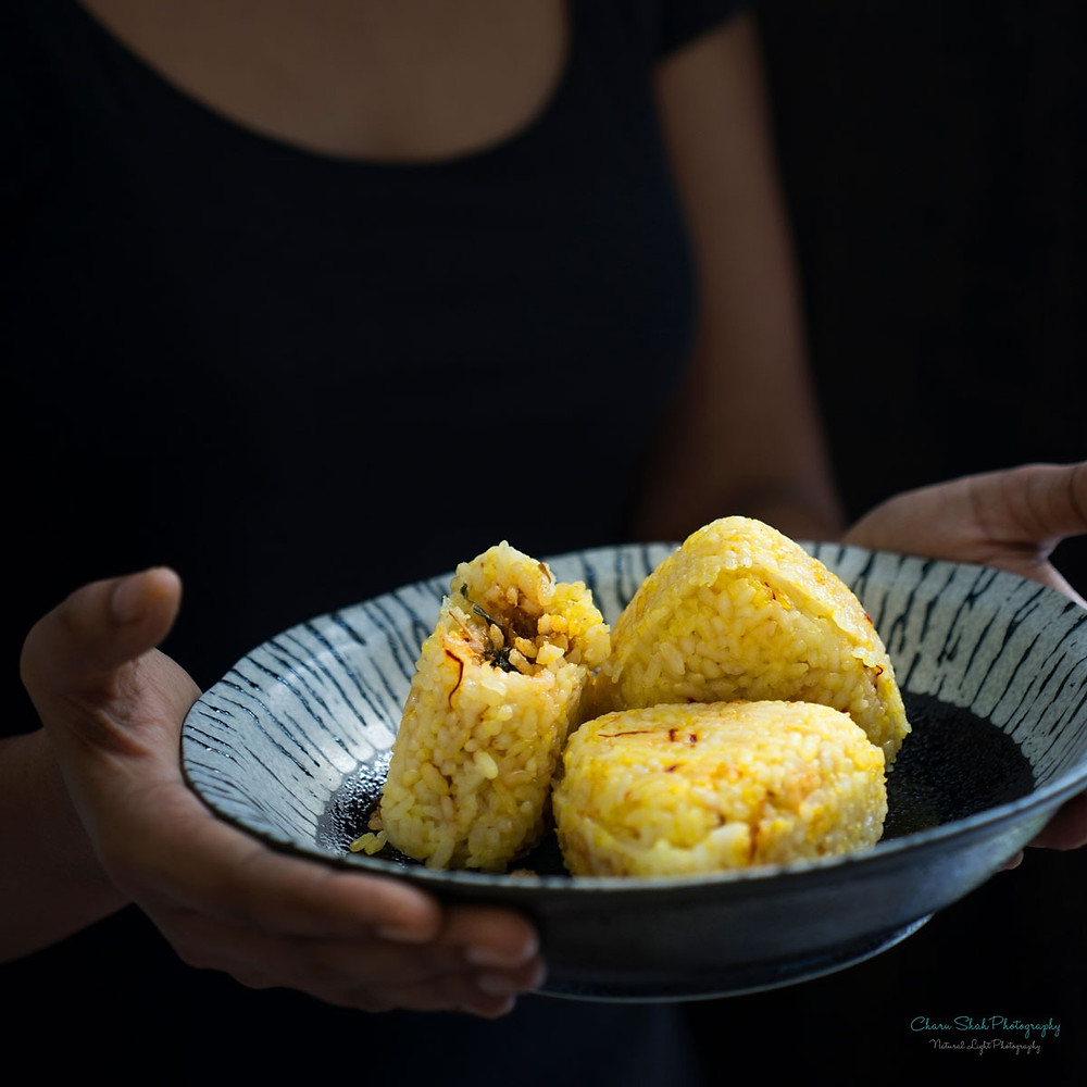 A fusion of two iconic comfort foods, Nasi Biryani and Onigiri.It will appeal to the traditional at heart and at the same time strike a chord with the trendy-new. This eat-on-the-go-food-snack is healthy, high in protein, fibre, nutrients, flavour and texture.