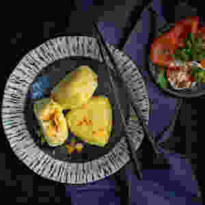 A fusion of two iconic comfort foods, Nasi Biryani and Onigiri.It will appeal to the traditional at heart and at the same time strike a chord with the trendy-new. This eat-on-the-go-food-snack is healthy, high in protein, fibre, nutrients, flavour and texture.