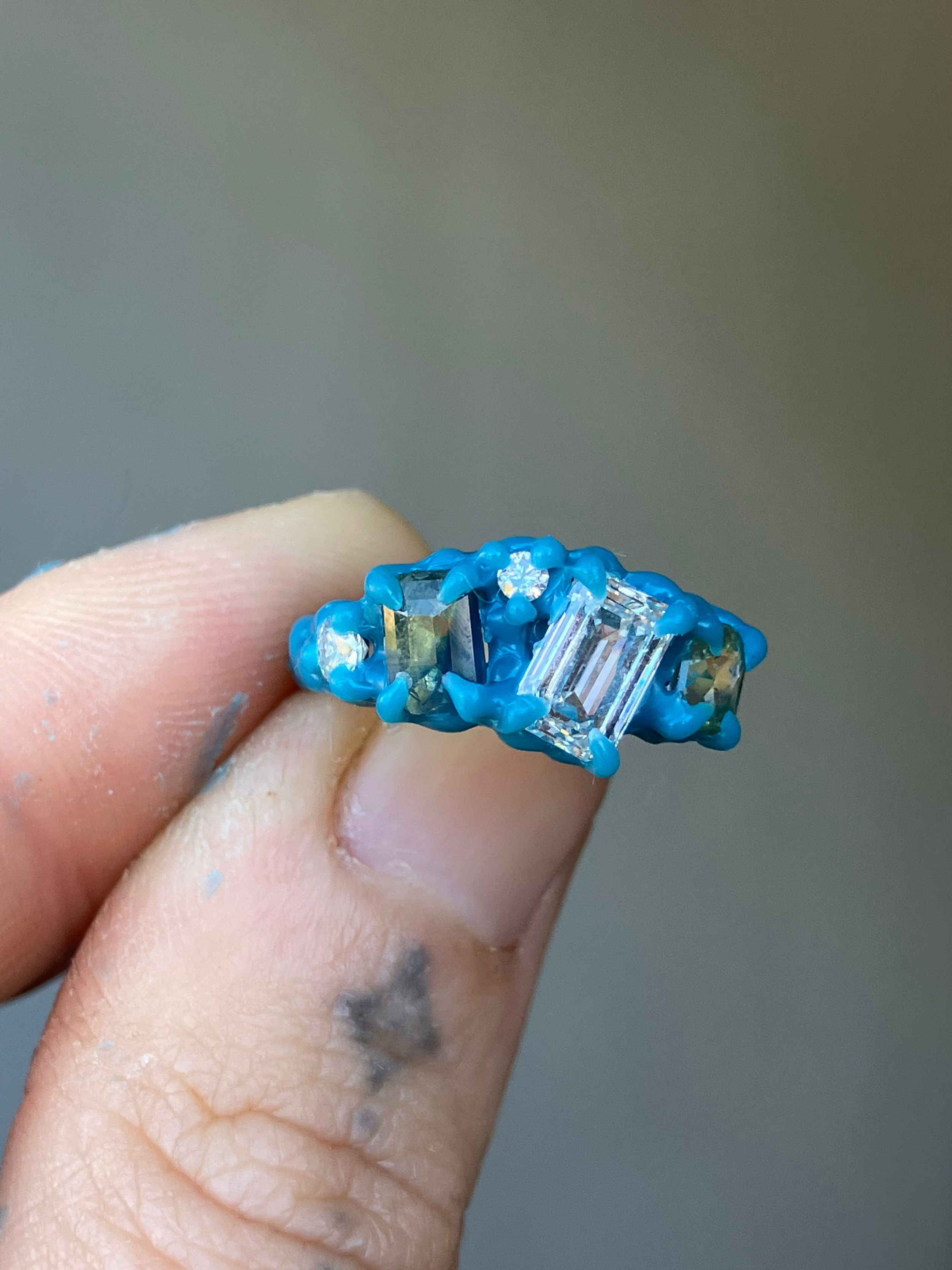 Sapphire diamond ring GOLD ONLY