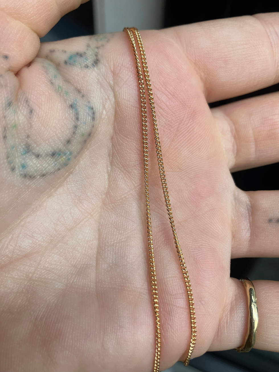 Thumbnail: Curb chain gold 45cm