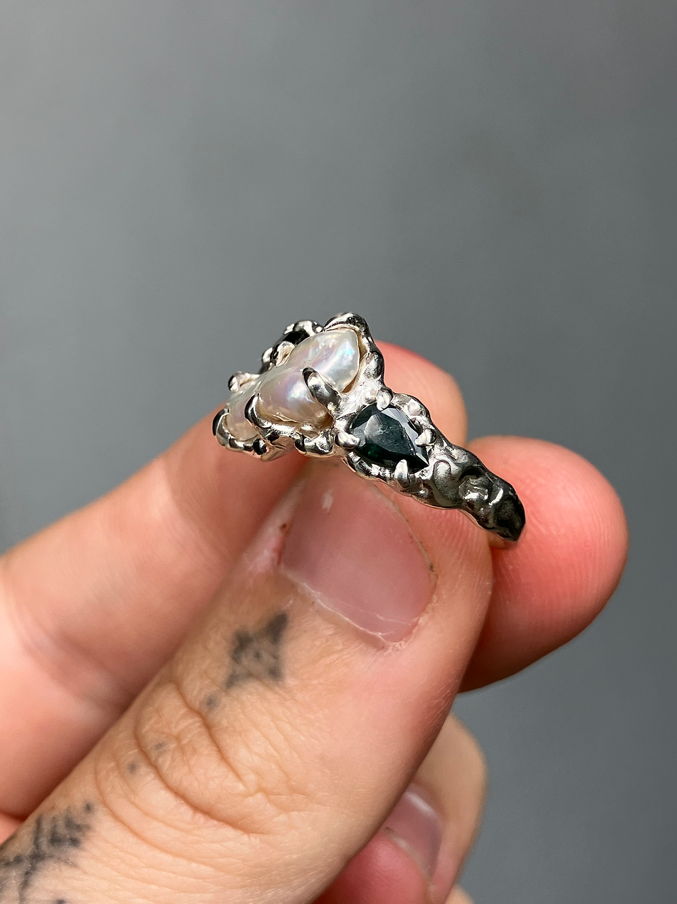 Thumbnail: Mermaid ring silver L1/2-M