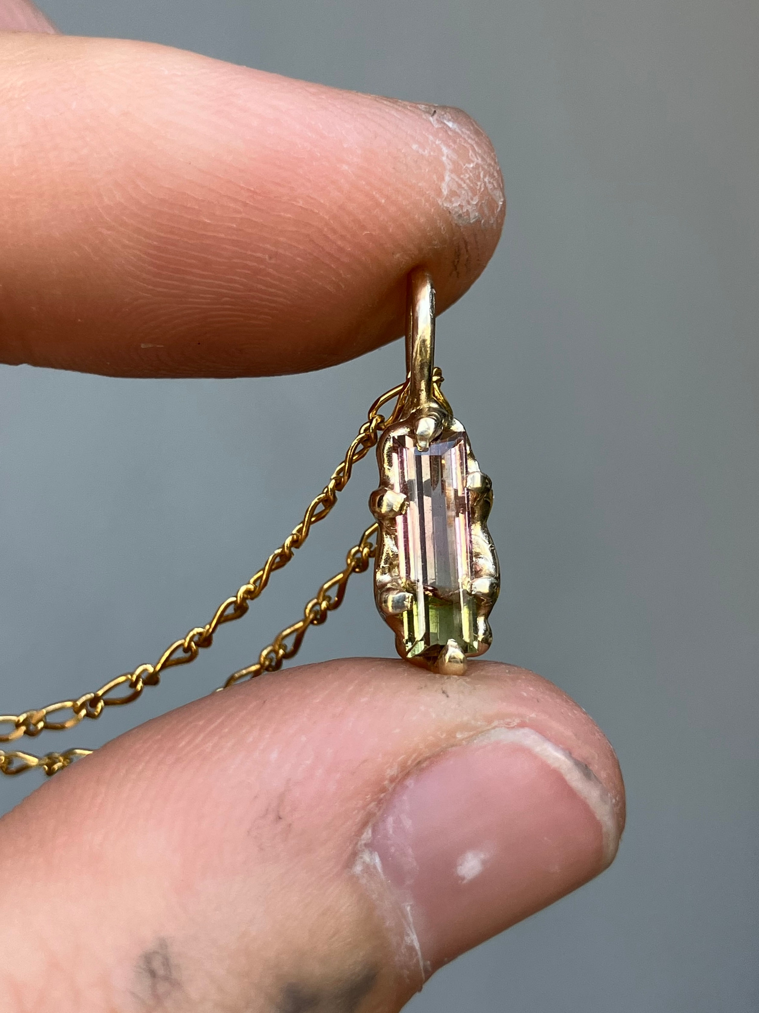 Watermelon baguette pendant