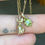 Thumbnail: Bunny peridot charm necklace 