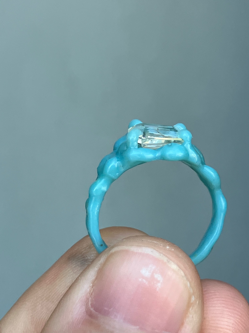 Thumbnail: Lemon molten sapphire ring 