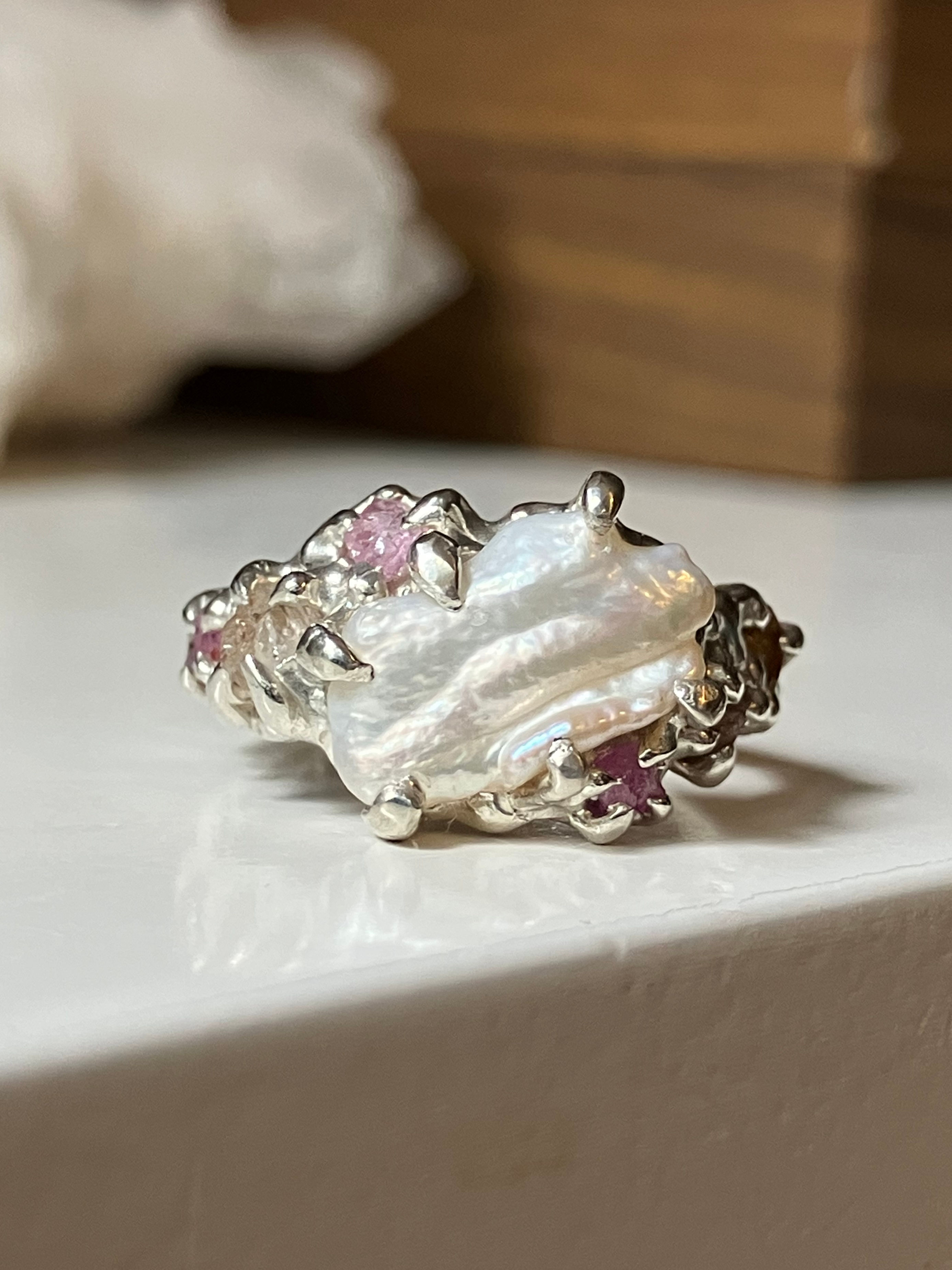 Pink mermaid ring K1/2-L