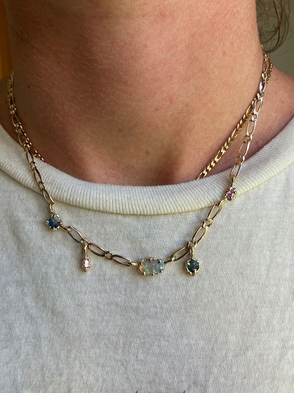 Thumbnail: Gold charm necklace 