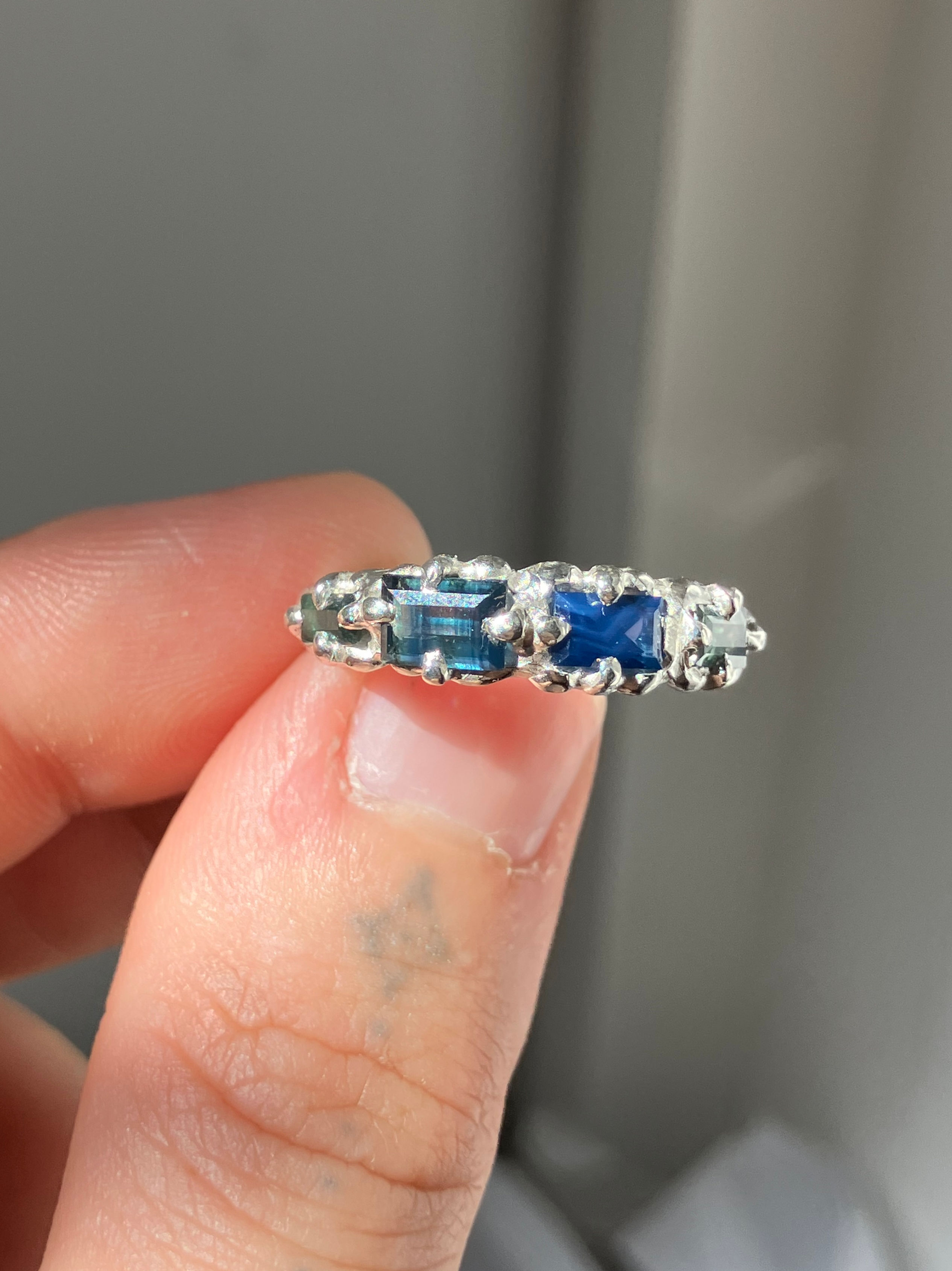 Australian sapphire ring R / 8.75