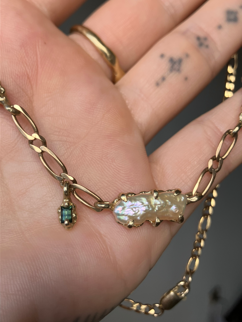 Thumbnail: Gold charm necklace 