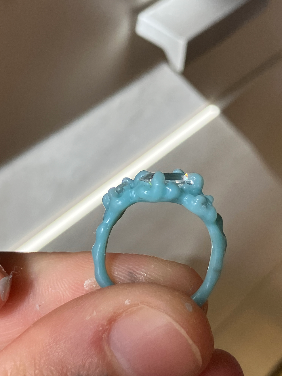 Thumbnail: Molten white sapphire ring 
