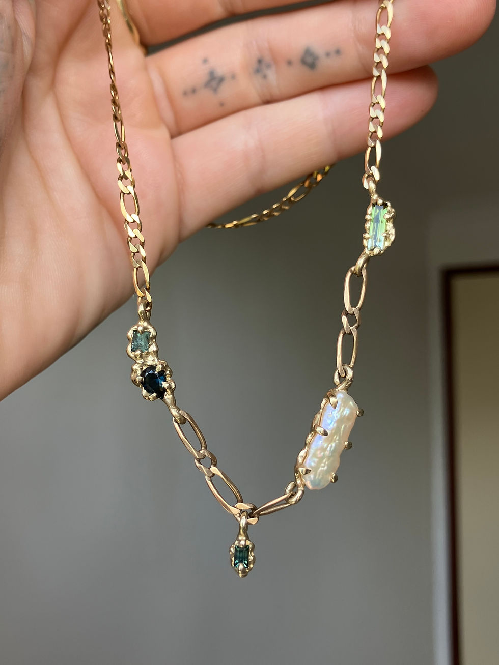 Thumbnail: Gold charm necklace 